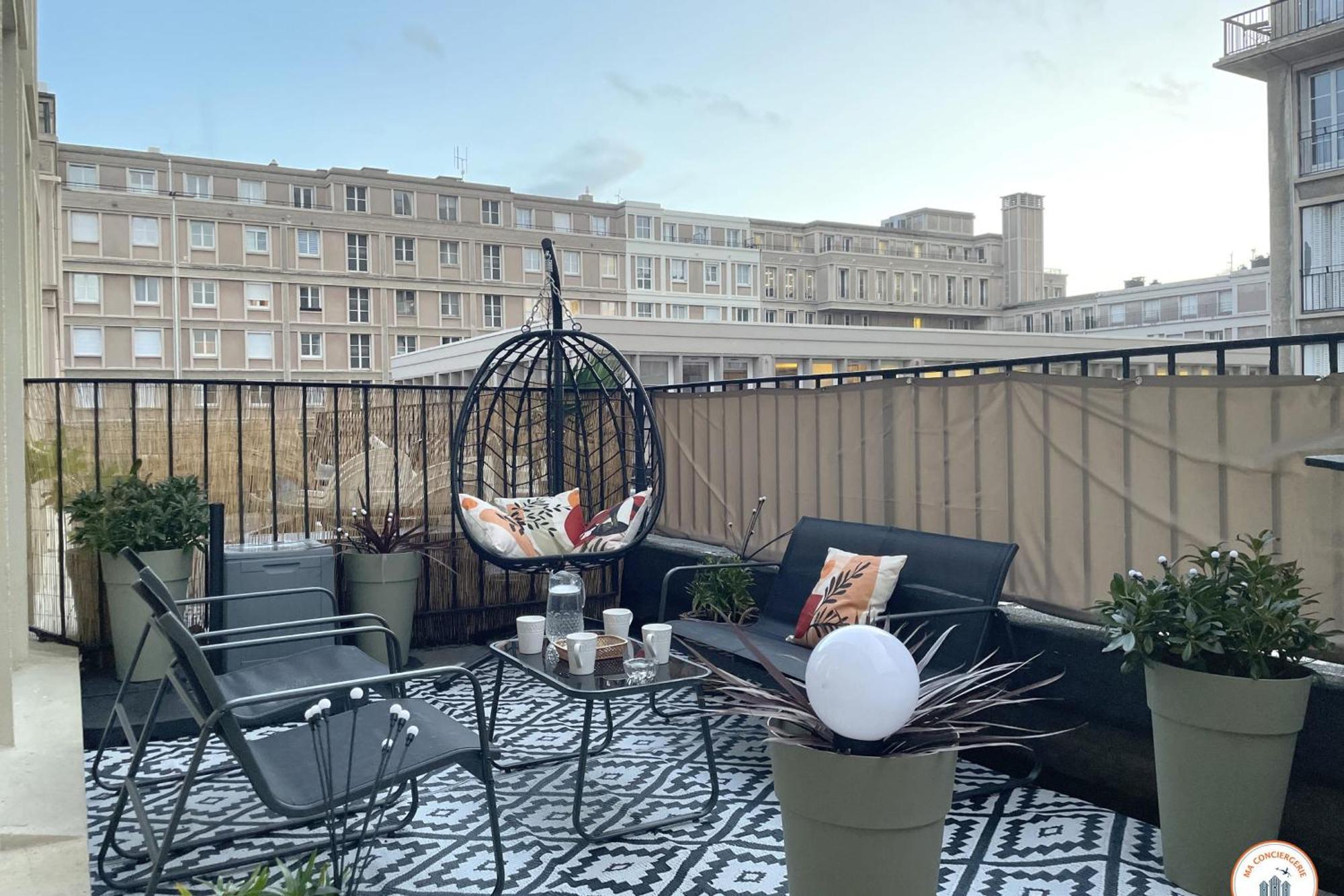 شقة Bienvenue Au Chillou - Parking - Terrasse لو هافر المظهر الخارجي الصورة