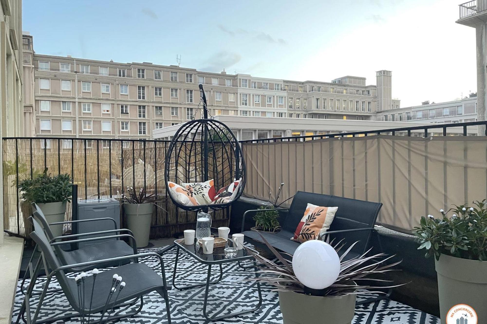 شقة Bienvenue Au Chillou - Parking - Terrasse لو هافر المظهر الخارجي الصورة